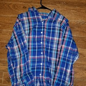 Club Room red and blue flannel button up